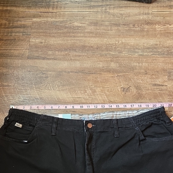 Lee Black Jeans Relaxed Fit Tapered Leg Side Elastic At Waist Women's 26W Long - Picture 11 of 16